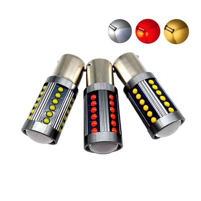 China LED+ABS+Aluminum Customized Factory 12-24V New COB 36smd S25 1156 BA15S P21W LED BAY15D P21/5W 1157 Led Bulb For Turn Signal Brake Emergency Clear Amber for sale