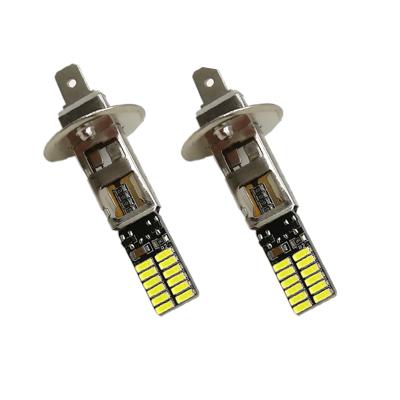 中国 ABS+PC H3 smd 24SMD 4014 Daytime Running Light Bulb Car Fog Lamp Super Bright White Canbus 6000k 12-24v 販売のため