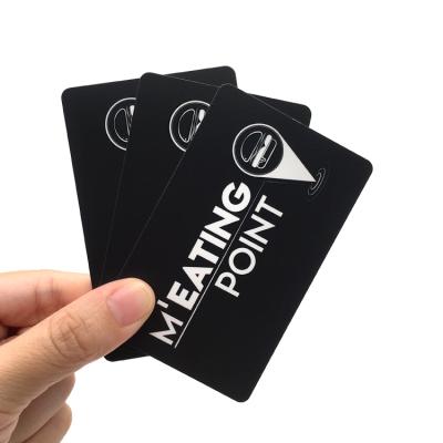 China Souvenir Competitive Price CMYK Printing Black PVC Plastic Business Card for sale