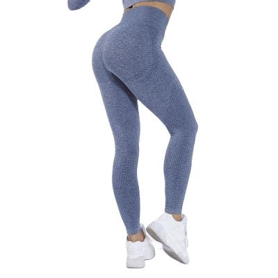 China Wholesale EU/USA Running Women Breathable Running Fabric GYM Waist Fitness Yoga Seamless Leggings Pants Legging for sale