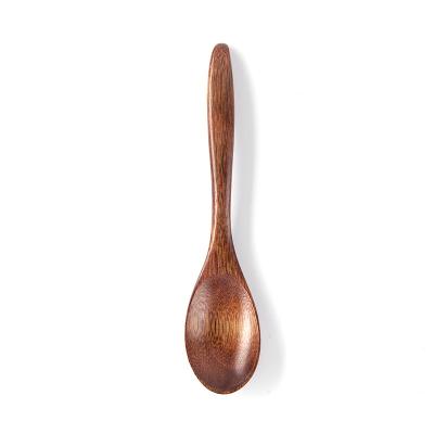 China Small Viable Smooth Polished Wooden Soup Spoons Serving Spoons For Coffee Tea Block Honey Salts for sale