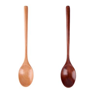 China Sustainable Handmade Pure Natural Wooden Table Spoon Tableware For Eating Mixing Stirring for sale