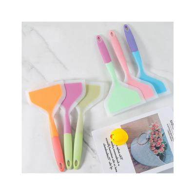 China Viable Kitchenware Heat Resistant Silicone Egg Steak Pancake Pancake BBQ Grill Spatula Wide Turner Kitchenware for sale