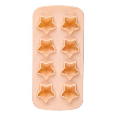 China Stocked Big Cube Star Tray Molds Whiskey Ball Cocktails Silicone Ice Cube Maker for sale