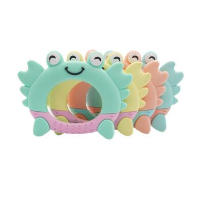 China Eco - Friendly Crab Teether Silicone Toy DIY Baby Teething Chewable Dummy Pacifier for sale