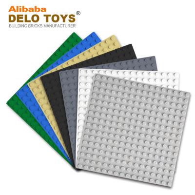 China Construction Toy DELO TOYS Dots 16*16 Building Bricks (8 COLORS) Block Base Plate For Little Kids (DE086A) for sale