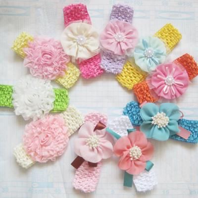 China Children Love Kids Girls Baby Headband Toddler Lace Bow Flower Hair Band for sale