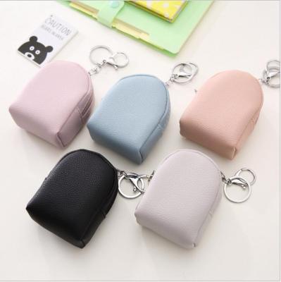 China 2018 New Metal Design High Quality Solid Colored Leather Bag Key Chain Without Logo for sale