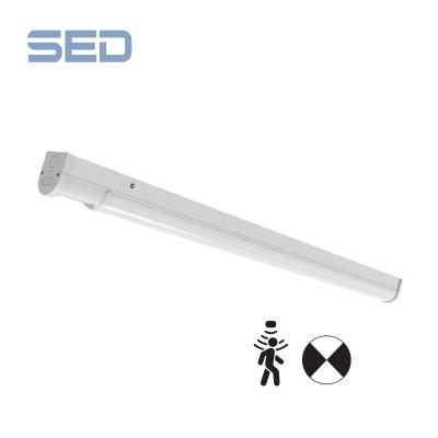 China Best Selling High Quality Modern 1200mm 4FT LED Batten Light with mricowave sensor and emergency for office for sale