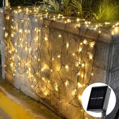 China Solar Powered Garden String Lamp Led Tree Winding Festival Wedding Decoration Warm White Waterproof Outdoor Waterfall Full of Stars for sale