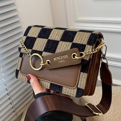 China New Fashion Chessboard Handbag for Women Fashion Designer Luxury Brand Design Ladies Handbags High Quality Women's Diagonal Bag for sale