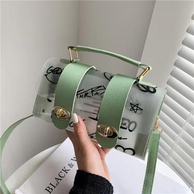 China Waterproof 2022 Ladies Designer Bags PVC Material Cross-body Flap Messenger Fashion Multicolor Letter Pattern Shoulder Bag for sale