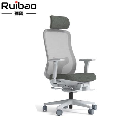 China (Height)Adjustable Ergonomic Office Chair With Adjustable Headrest High-Back Mesh Desk Chair With Molded Foam Seat for sale