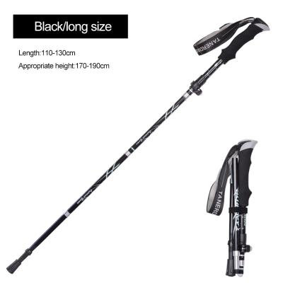 China Outdoor Camping Hiking Popular Outdoor Traveling Hike And Walk Stick With Adjustable Straight Handle EVA Length Aluminum Stick for sale