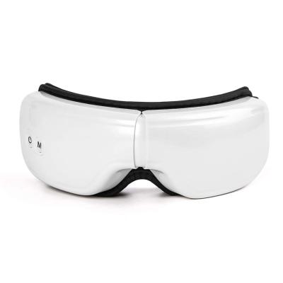 China 180 Degree Foldable Wireless Music Eye Massager 4D High Frequency Function Bluetoothlink Vibrating Eye Massager Heating Relaxation White Hot Compress for sale