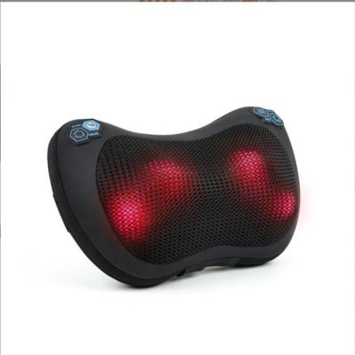 China 2022 Factory Price 4 Massage Nodes Electric Shiatsu Node Cordless Electric Travel Car Heating Pillow Deep-Kneading Massager for sale