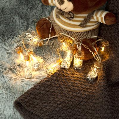 China Residential Wholesale AA Battery 10 Led Fairy Lights Bottle Wish String Light Indoor Decoration String Lights for sale