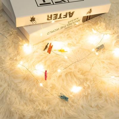 China Custom High Quality Photo Clip Mini Copper Wire Led Fairy String Lights Residential Led Battery Operated Lights for sale