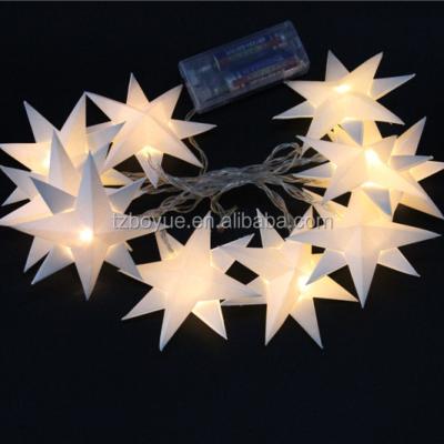 China New Decorative String Paper Battery Operated Star Light Indoor Led Hanging Light Timer Function BY-BLD-861 for sale