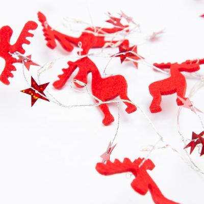 China Christmas Garland Elk String Fairy Indoor Residential Led Lights For Party Home Decor Outdoor Decoration for sale