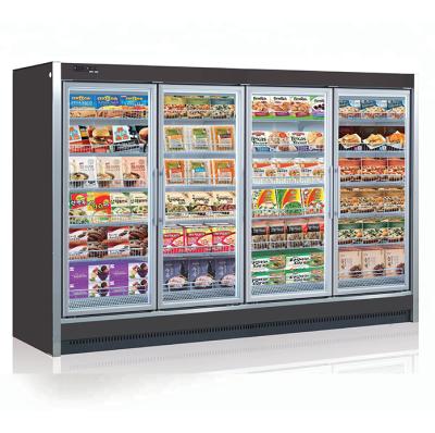 China Factory Commercial Glass Door Supermarket Equipment Fridge Display Freezer Beverage Cooler With CE Certificate for sale