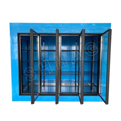 China Brand New Commercial Showcase And Display Cooler / Freezer Walk In Cooler Glass Doors With Lower Price for sale