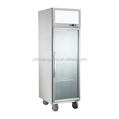 China Anti Fog / Anti - Condensate Single Door Upright Cooler Refrigerators Glass Door With Full Long Handle for sale