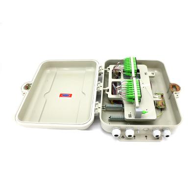 China High Quality 32 Cores ABS Plastic Factory High Impact Fiber Distribution Box For FTTH Solution With PLC Splitter for sale