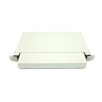 China FTTX Systems Rack Mount ODF Port 12 24 48 1U With Orifice Plate Fiber Termination Box for sale