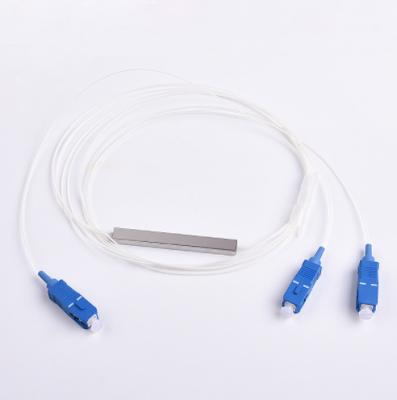 China FTTX CATV Fiber Optic Splitter 1*2 SC/UPC Gpon PLC Mini Steel Splitter For FTTH for sale