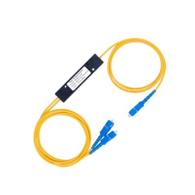 China SC PVC/LSZH ABS Fiber Optic Splitter 1*2 FTTH Fiber Optic PLC Splitter Cassette Type Connectors for sale