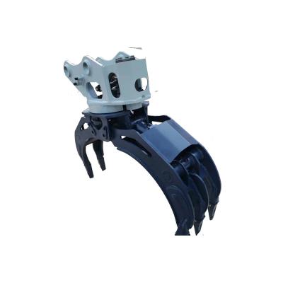 China Farm / Forestry Special Hot Sale Rotary Hydraulic Excavator Grab Excavator Grapple Rock Grapple for sale