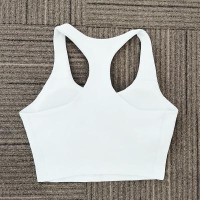 China Breathable Women's Green Sports Tops Strappy Yoga Bra Sports Bra High Back Breathable Soft Fabric Print Cross Back Custom Made for sale