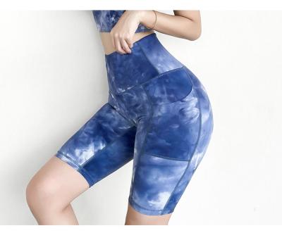 China Beagmg Tie Dye Breathable Yoga Pants Soft Buttery Yoga Pants Butts Crack! crack! the big butt yoga pants leggings for sale