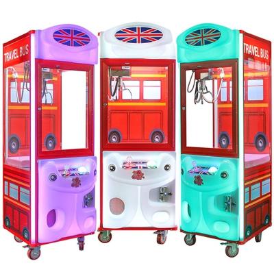 China Hot Selling Plastic+Metal+Acrylic Small Plush Toys Cheap Colorful Doll Park Machines Commercial Game Mini Crane Claw Vending Machine for sale