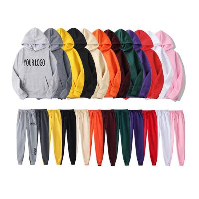 China ANYU Custom 100% Cotton Mens Pullover Oversize Hoodies Set Men's Jogging Tracksuit Sweatshirts Hoodie for sale