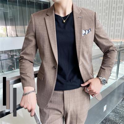 Chine ANYU 2022 Two Pieces Leisure Fashion Men's Suits Slim Fit Single Breasted Formal Wedding Set Suit For Men à vendre