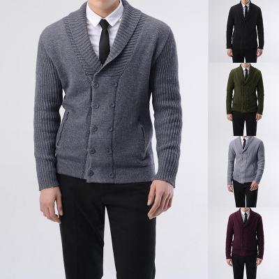 China ANYU High Quality Plus Size Sweater Cardigans Coat Double Breasted Knitted Cardigan Men Sweaters for sale