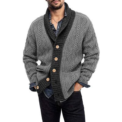 China Turn Down Collar Men Winter Cardigan  AY-21121110  Computer Knitted for sale