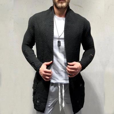 China ANYU High Quality Men's Long Sleeve Knit Sweaters Cardigan Men Crochet Cardigan Sweater Coat for sale