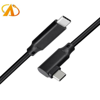 China 100W Double Angled COMPUTER Cable 100W Male Type-C USB3.1 C to C Video Cable with IC10Gen2 VR Cable for sale