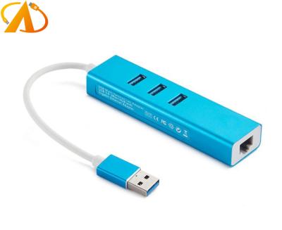 China COMPUTER USB 3.0 Hub and RJ45 Gigabit Ethernet Lan Adapter Wired Network Converter Supports Hot Plug (USB) for sale