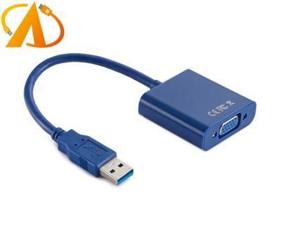 China COMPUTER USB 3.0/2.0 Male to VGA Female Multi Monitor External Video Card Adapter for Windows 7/8 Multi Monitor for sale