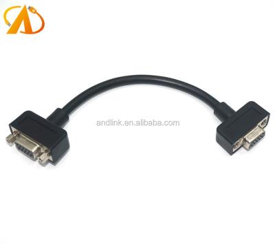 China Data Transmission Front Screw Panel Mount VGA HD15 Female To SXGA Female Monitor Extension Cable for sale