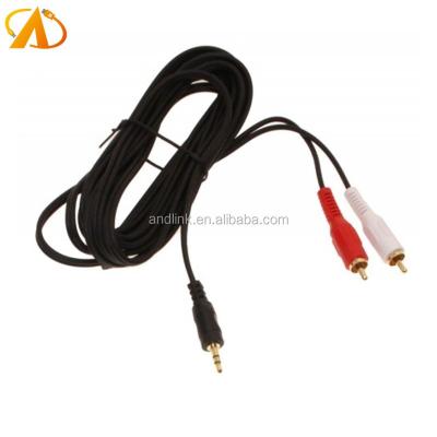 China DVD Player 6FT 3.5mm Stereo to 2 RCA Cable Stereo to Dual RCA Cable Slot Connect iPod or Portable CD Player to Amplifier or Speaker for sale