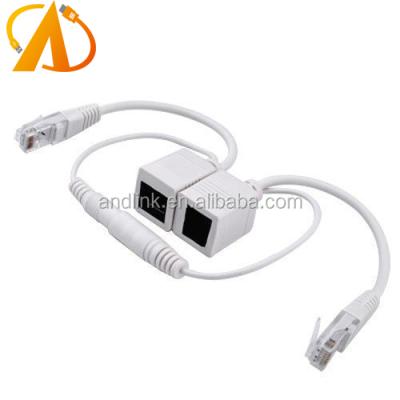 China Passive PoE Injector and PoE Splitter Kit with 5.5x2.1 mm DC Connector PoE Splitter Cable for sale