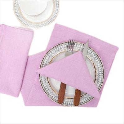 China Disposable Machine Washable Cotton Napkins Wedding Party Soft Durable Cloth Napkins Pink Vintage Table Placemats Tea Towel Dinner Napkin for sale