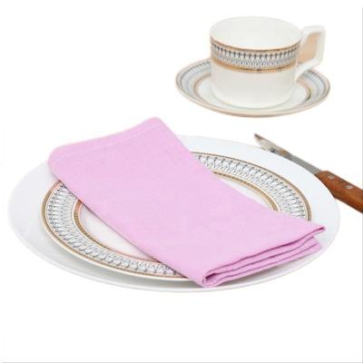 China Disposable Washable Cotton Table Napkin Dinnerware Home Wedding Party Decoration Table Cloth Tea Towels Pink Plain Weave Fabric Napkins for sale