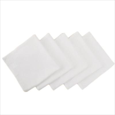 China Disposable Dinner Napkin For Sale Polyester Cotton Party Wedding Decor Placemat Wholesale White Classic Handmade Washable Square Napkins for sale