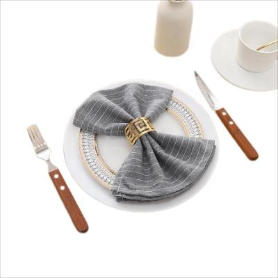 China Disposable Cotton Napkins Fabric Airplane Home Restaurant Soft Comfortable Tea Towels White Striped Plain Durable Luxury Table Napkin Cloth for sale